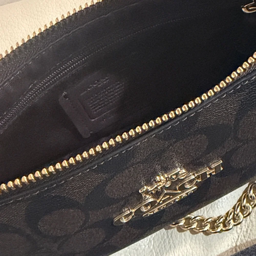 Coach Brown/Black and Gold shoulder bag - Picture 5 of 10
